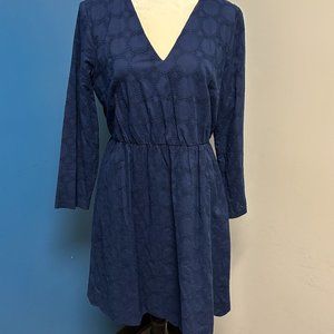 J. Crew Blue Eyelet Lined Dress Size 10